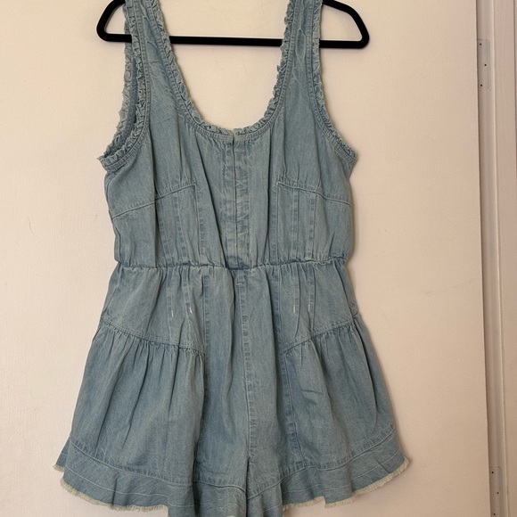 Free people soft denim romper - Picture 7 of 9